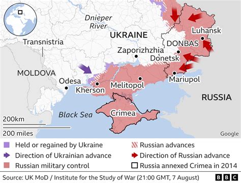 ukraine war live map bbc